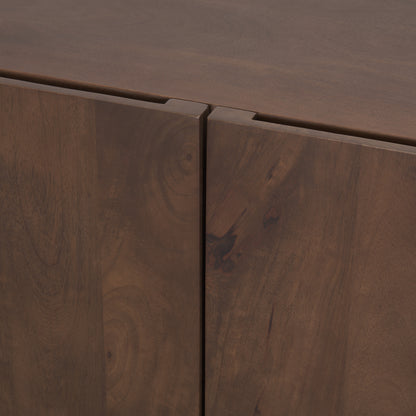 Tammar Brown Wood 4-Door Sideboard