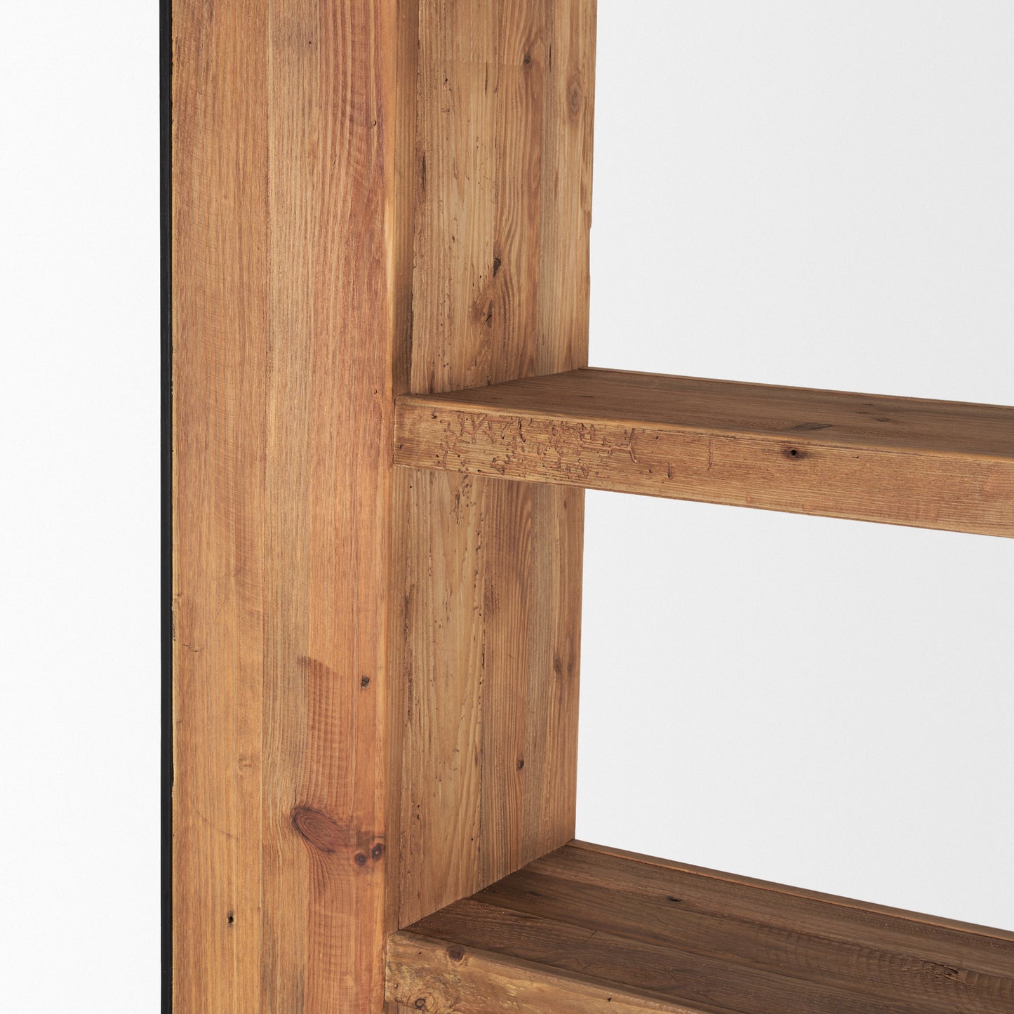 Tabor Natural Wood w/ Black Oak Frame Bookcase