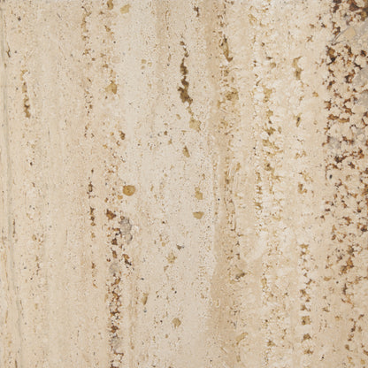 Shivon 94" Light Brown Mango Wood W/ Travertine Dining Table