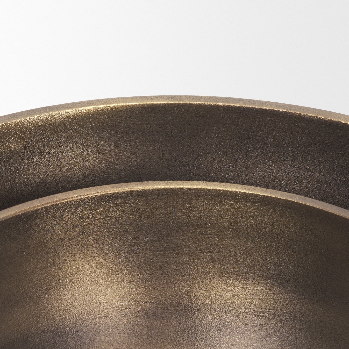 Tomiko Decorative Brass Finished Cast Aluminum Round Bowls