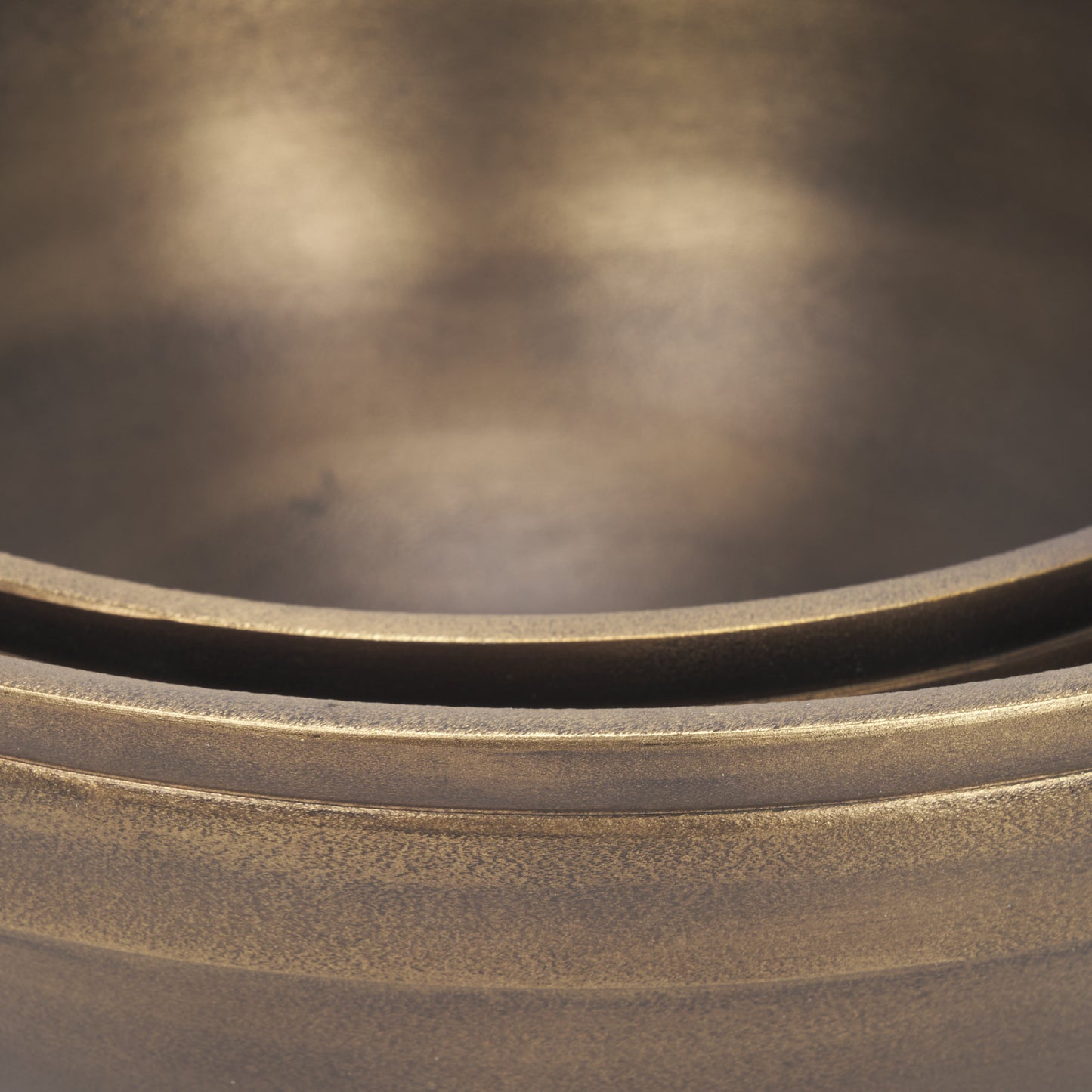 Tomiko Decorative Brass Finished Cast Aluminum Round Bowls