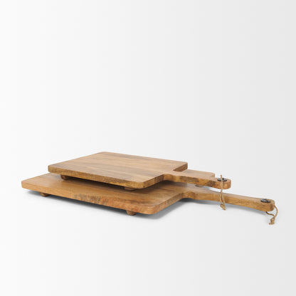 Khana Natural Solid Wood Square Serving Boards