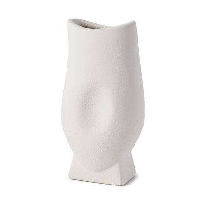 Darian Tall Textured Matte White Ceramic Vase