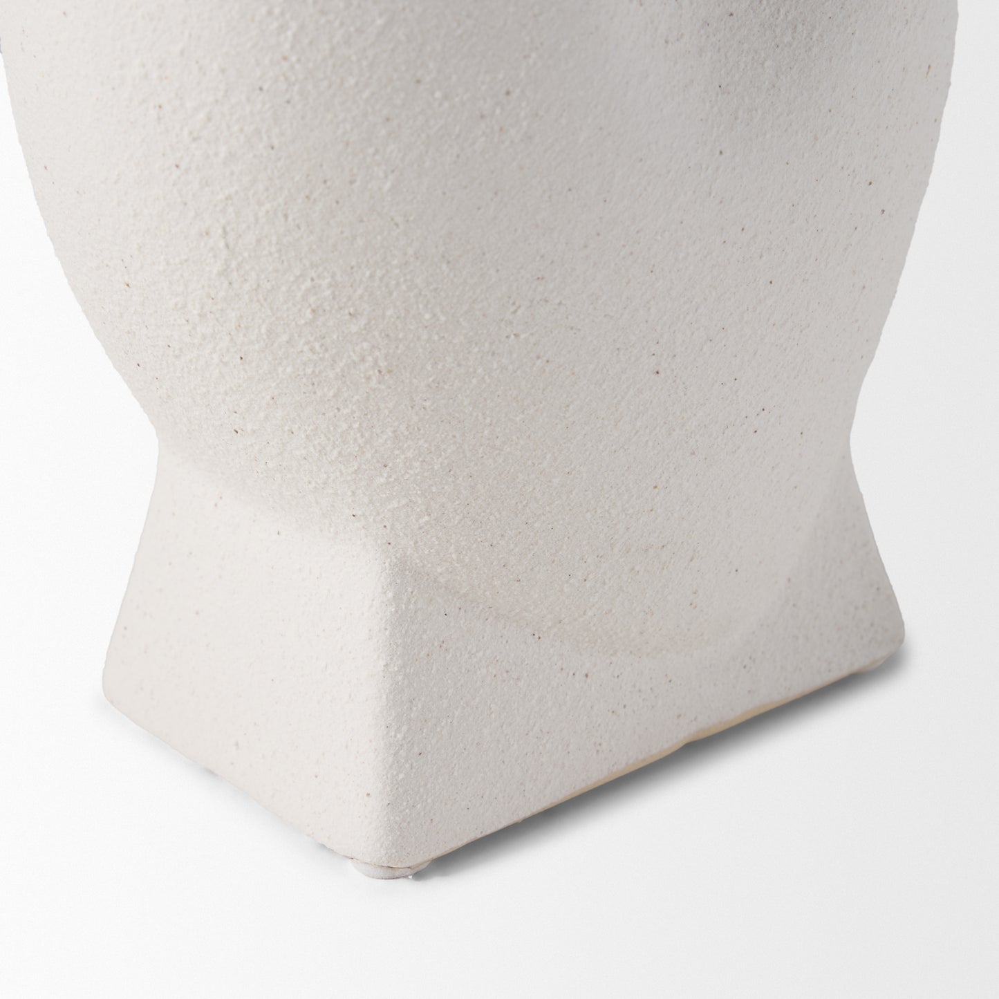 Darian Tall Textured Matte White Ceramic Vase