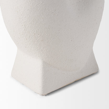 Darian Tall Textured Matte White Ceramic Vase
