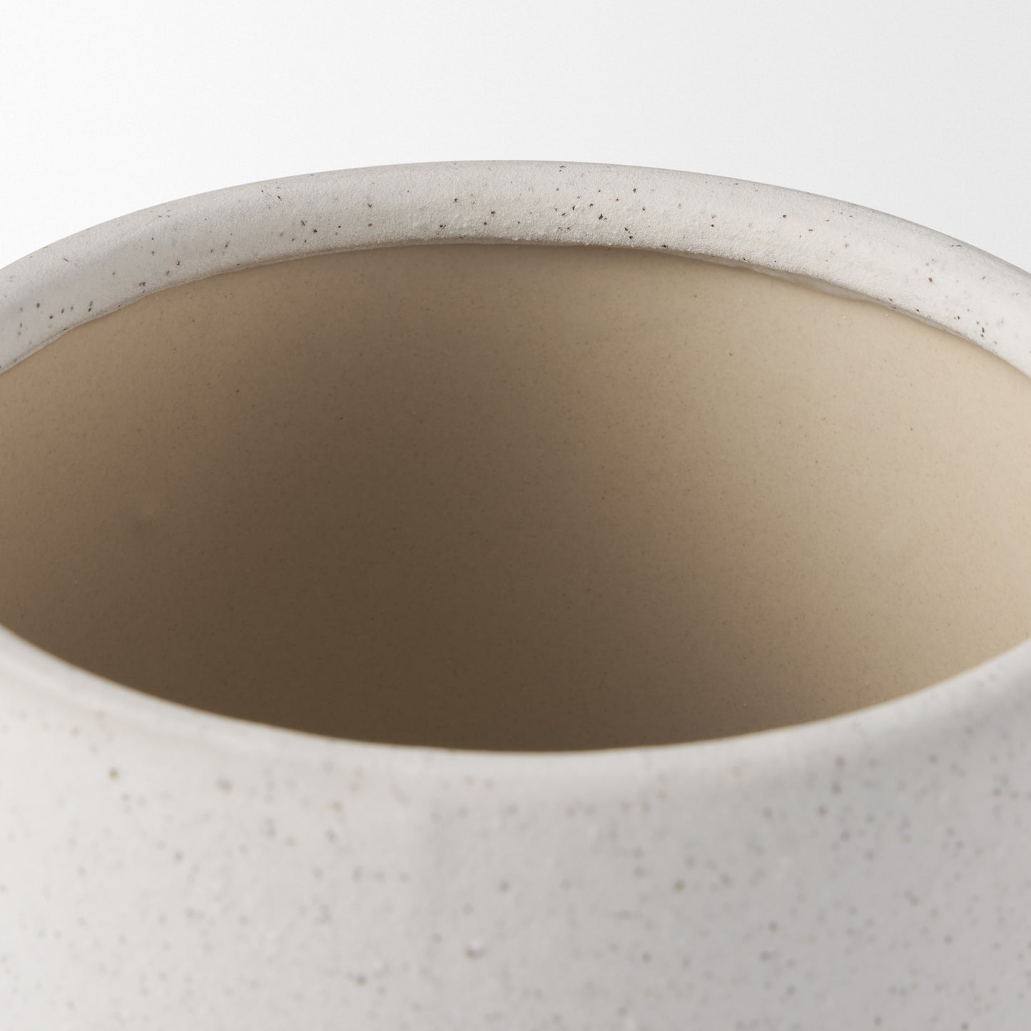 Dylan Small Textured Off White w/ Handles Ceramic Vase