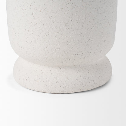 Dylan Small Textured Off White w/ Handles Ceramic Vase