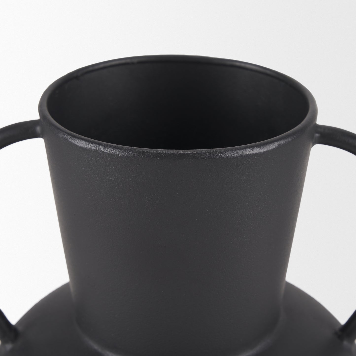 Tasya Small Matte Black Metal Vase