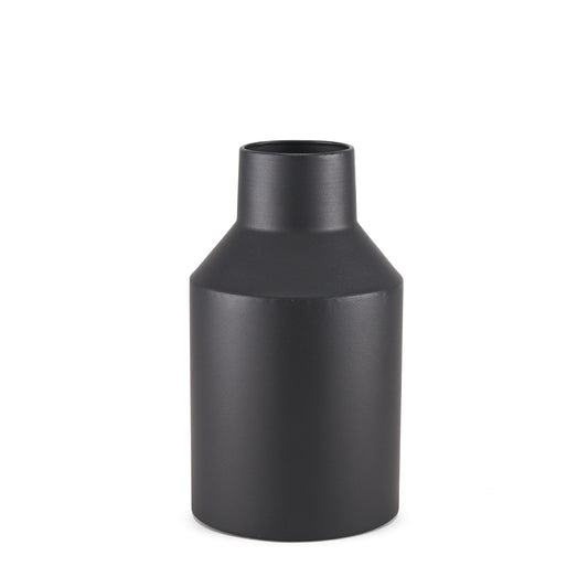 Tosca Small Matte Black Metal Vase