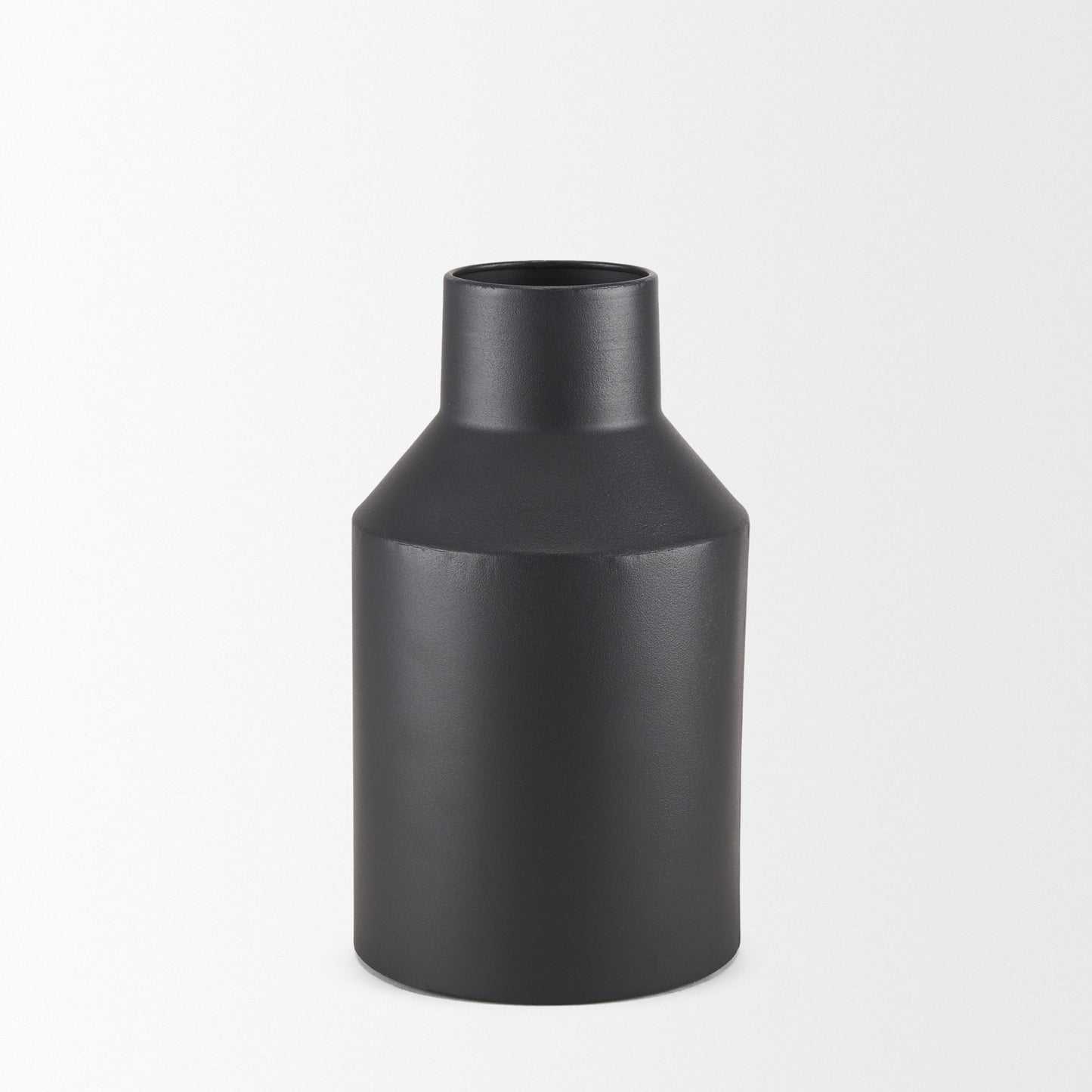 Tosca Small Matte Black Metal Vase