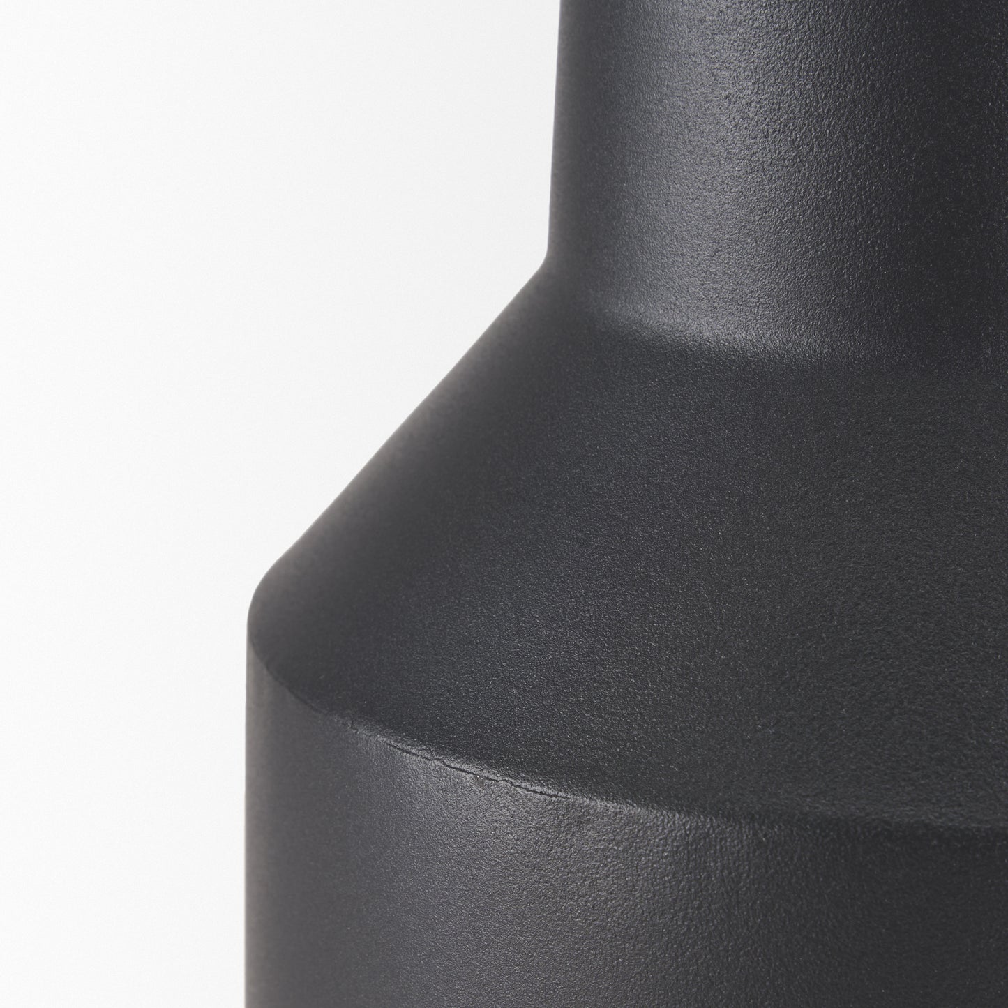 Tosca Small Matte Black Metal Vase