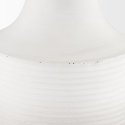 Toru Medium White w/ Grey Ombre Metal Vase