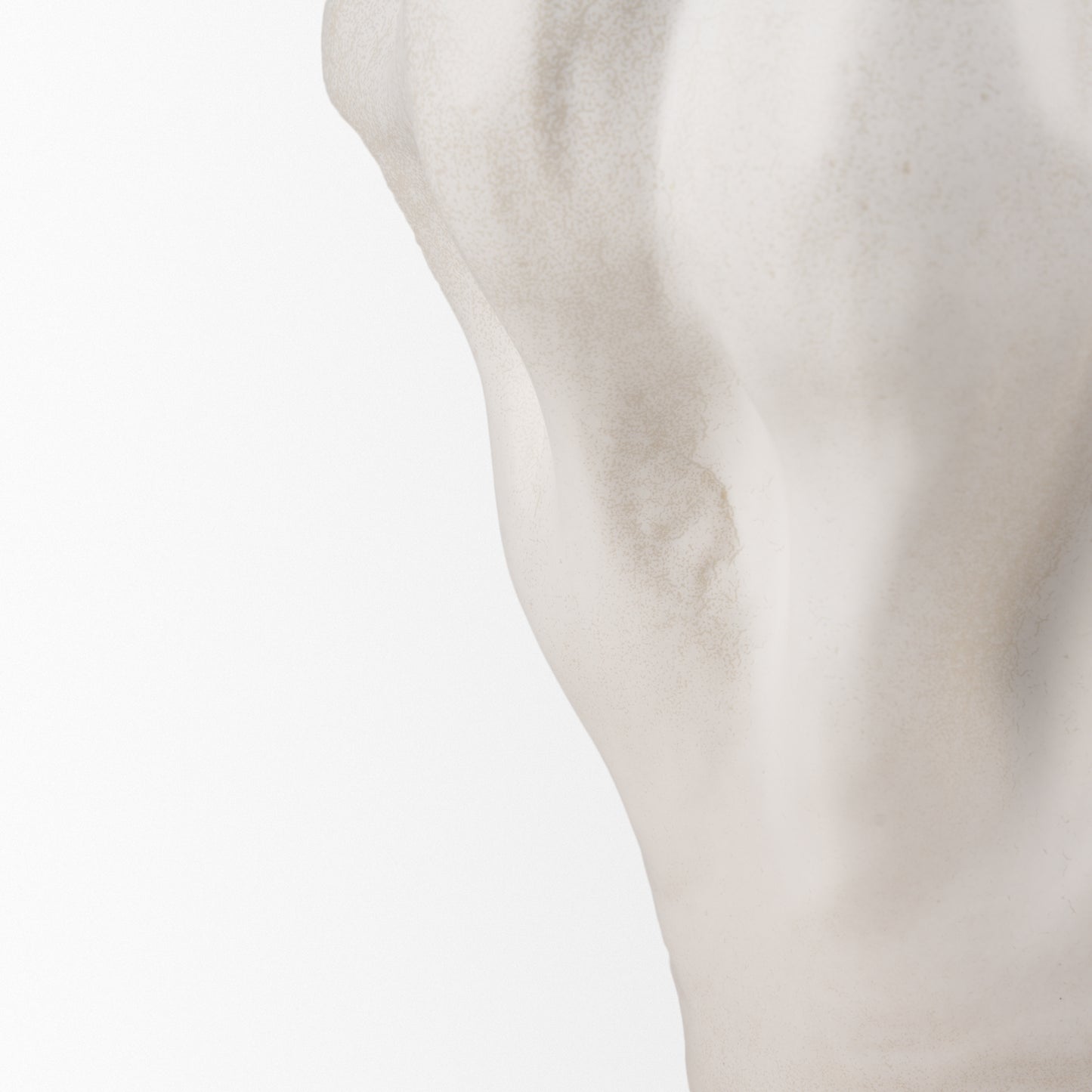 Vanna Sculptural Cream Glazed Ceramic Vase