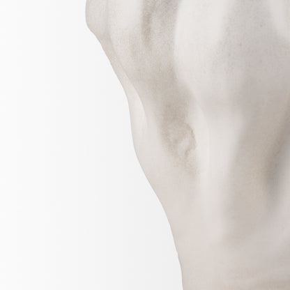 Vanna Sculptural Cream Glazed Ceramic Vase