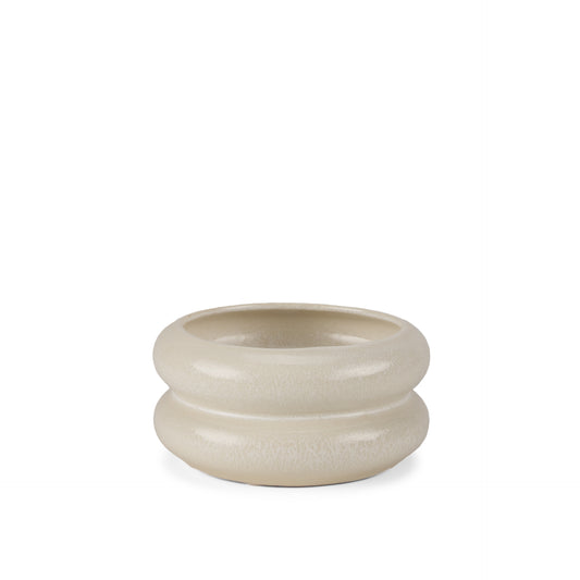 Twyla Short Cream Glazed Ring Pot