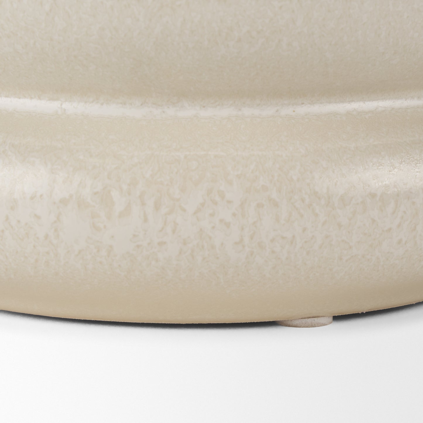 Twyla Short Cream Glazed Ring Pot