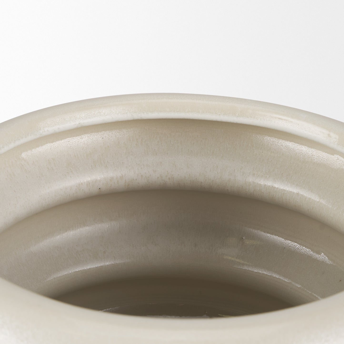 Twyla Short Cream Glazed Floor Vase