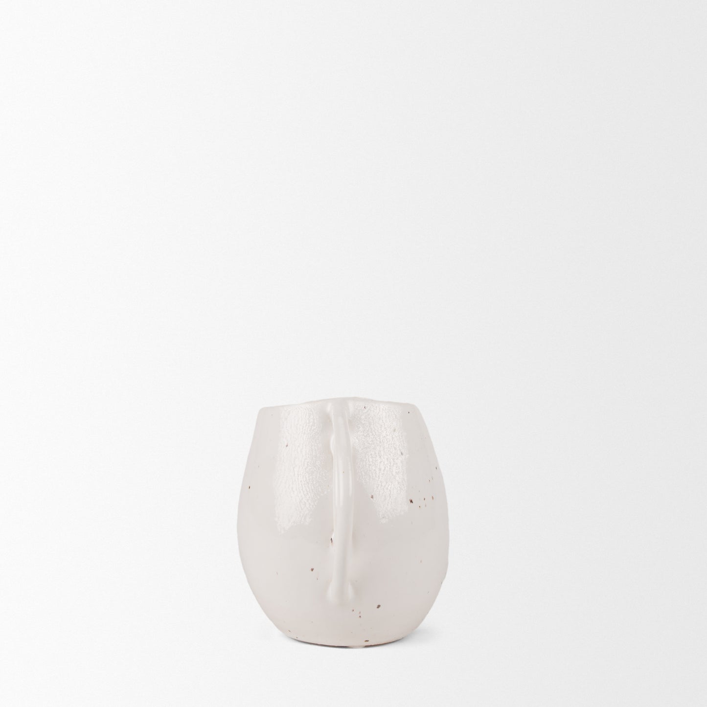 Urvi Short Off White Speckled Asymmetrical Ceramic Vase
