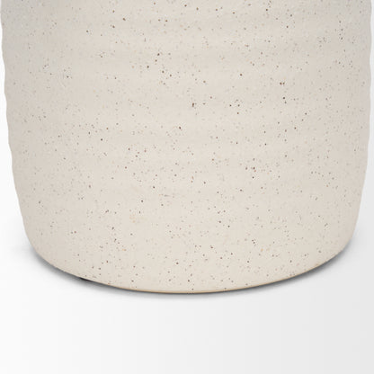 Tyrus Medium Textured Matte White w/ Speckling Ceramic Vase