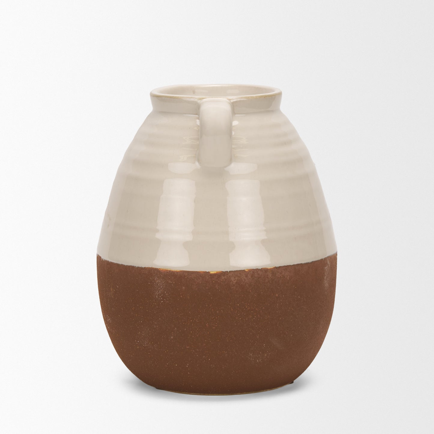 Tryna Small Beige w/ Matte Brown Ceramic Vase