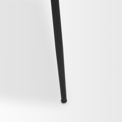 Casey Matte Black Metal w/ Gray Fabric Dining Chair