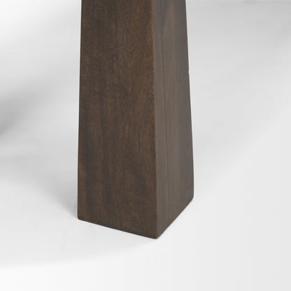 Wolcott Rectangular Dark Brown Solid Wood Bench