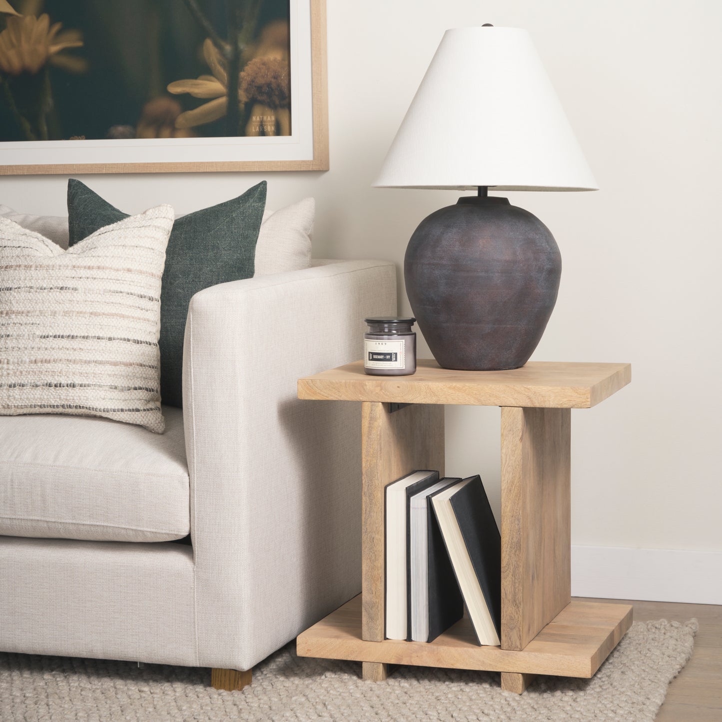 Nohr Light Brown Accent Table