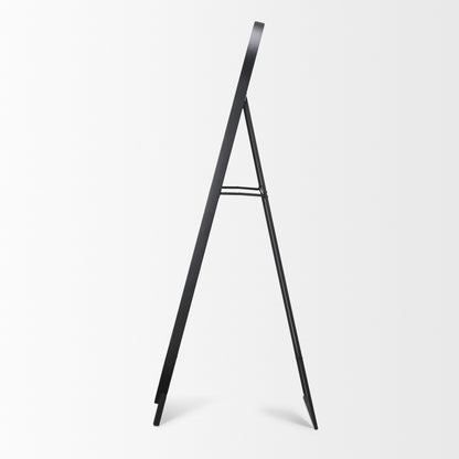 Tillie Oblong Matte Black Metal Standing Floor Mirror