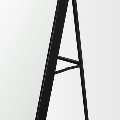 Tillie Oblong Matte Black Metal Standing Floor Mirror