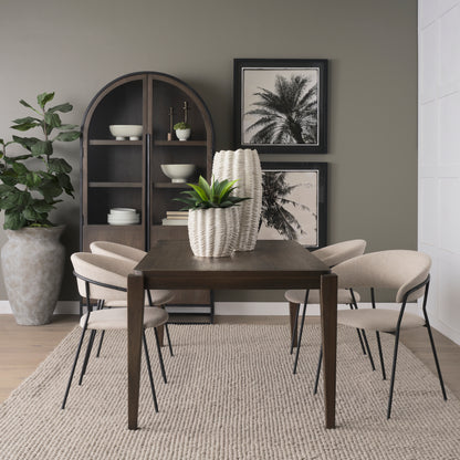 Velia Short Seashell Sculptural Cream Glazed Ceramic Vase