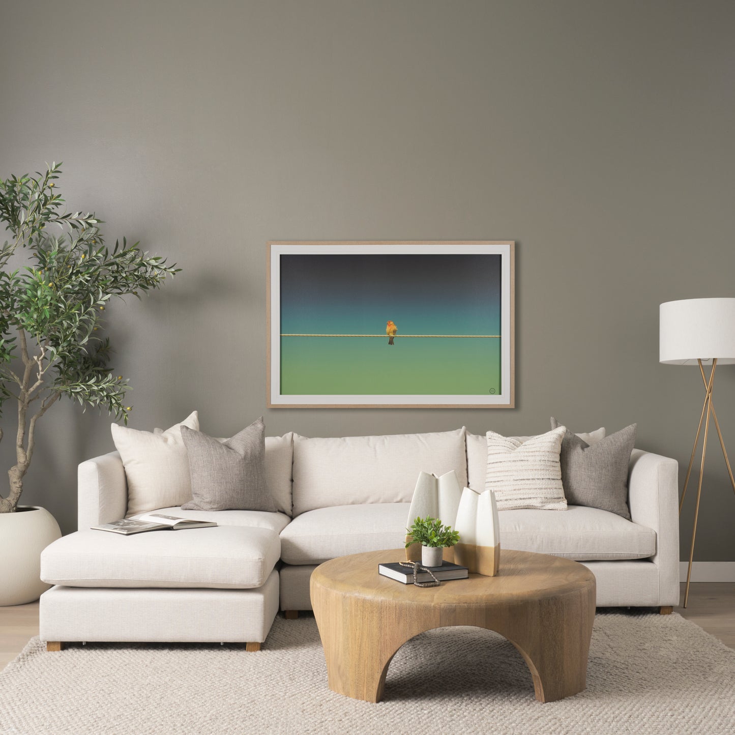 Vania Small Off White w/ Tan Textured Ceramic Vase