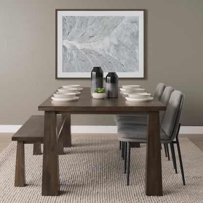 Wolcott Rectangular Dark Brown Solid Wood Dining Table