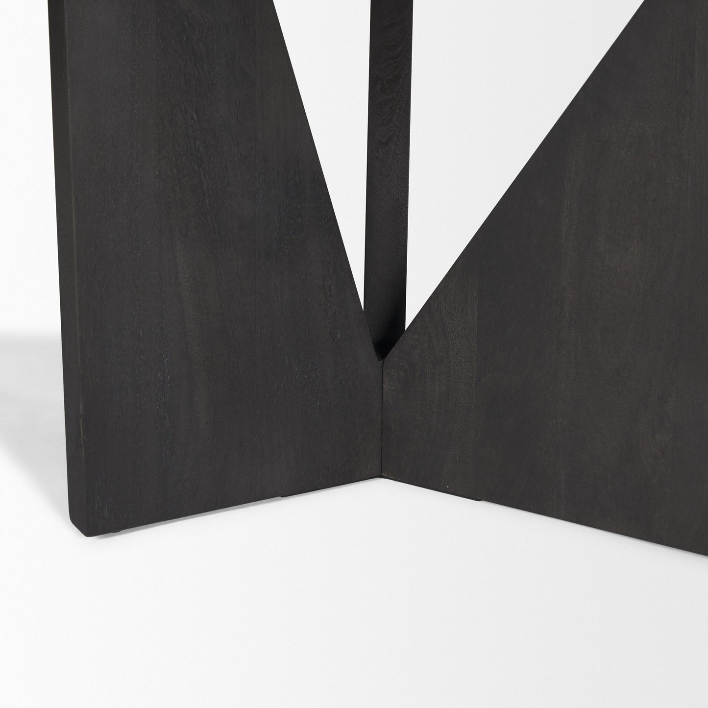 Tarro 84" Rectangular Textured Black Wood w/ Geometrical Base Dining Table