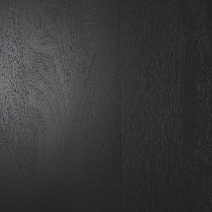 Tarro 84" Rectangular Textured Black Wood w/ Geometrical Base Dining Table