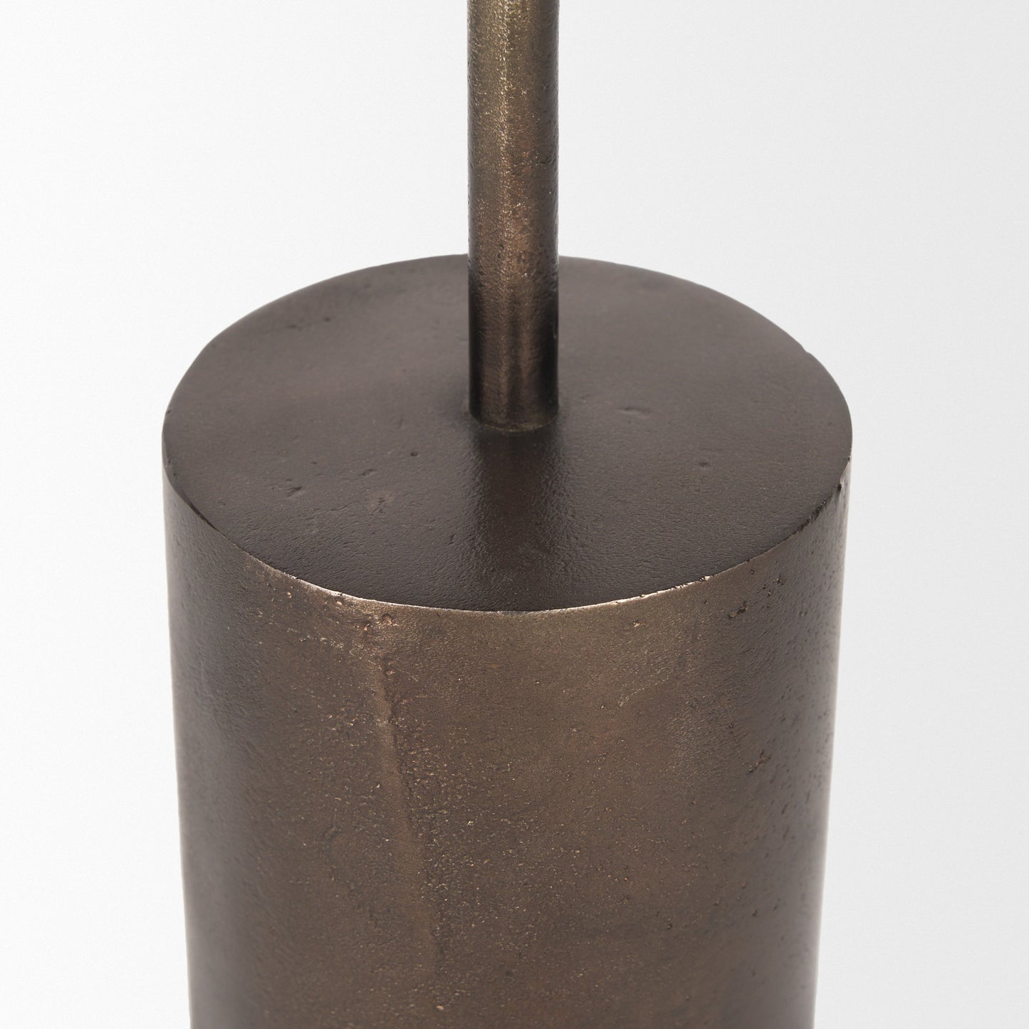 Petria Antiqued Gold Textured Metal Taper Candle Holders