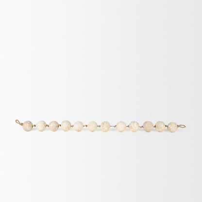 Varamala Beige Paper Mache Sphere Garland