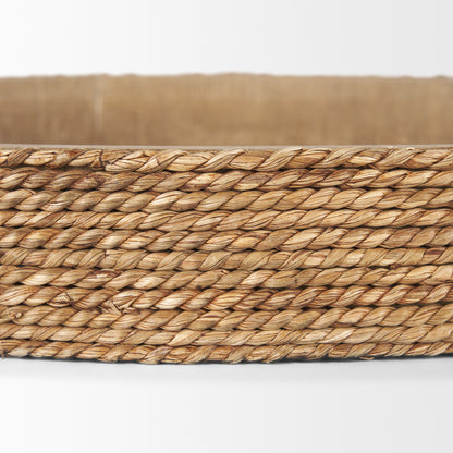 Wheaton Light Brown Wood w/ Natural Jute Serving Trays