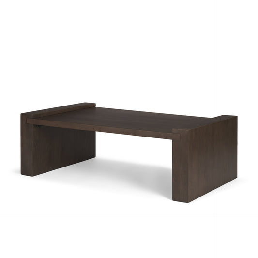 Wesson Dark Brown Wooden Rectangular Coffee Table