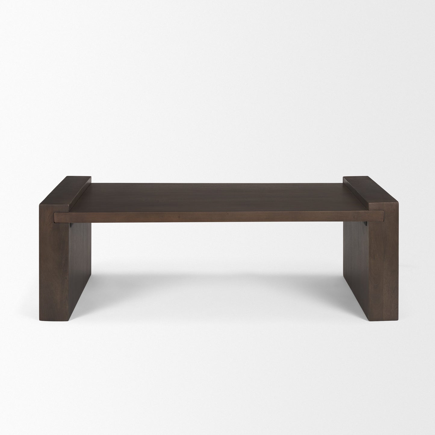 Wesson Dark Brown Wooden Rectangular Coffee Table