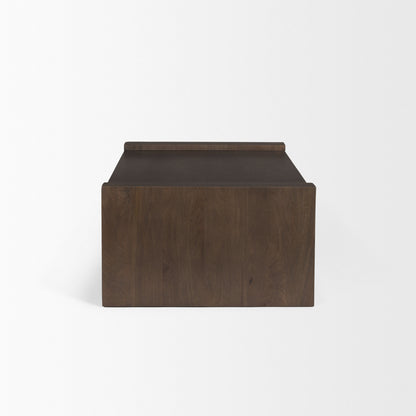 Wesson Dark Brown Wooden Rectangular Coffee Table