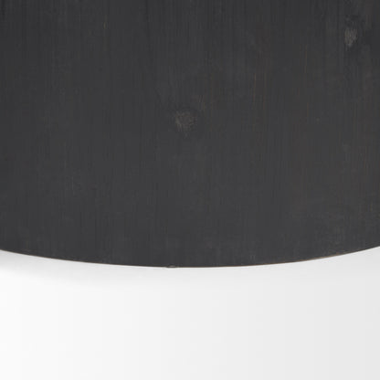 Wenopa Matte Black Wood w/ Natural Jute Accent Tables