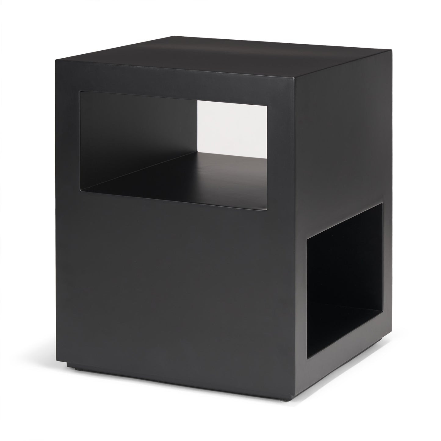 Vondra Matte Black Metal w/ Open Shelves Side table