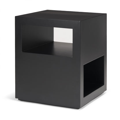 Vondra Matte Black Metal w/ Open Shelves Side table