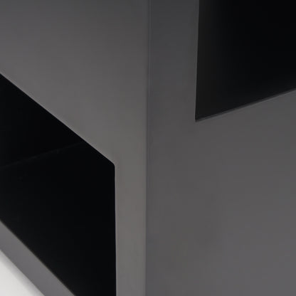 Vondra Matte Black Metal w/ Open Shelves Side table