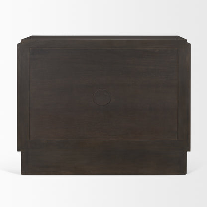 Wagner Dark Brown Wood w/ Arched Design Accent Cabinet