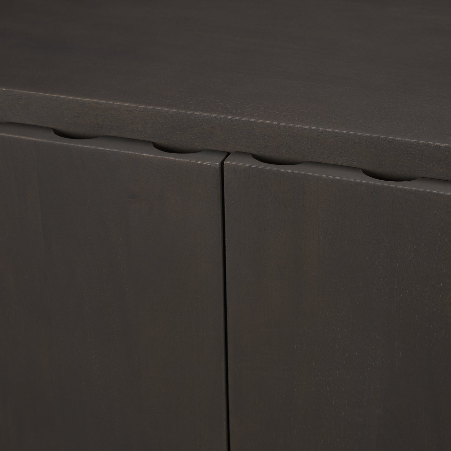 Wagner Dark Brown Wood w/ Arched Design Accent Cabinet