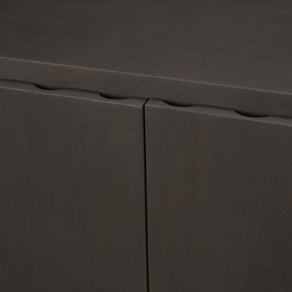 Wagner Dark Brown Wood w/ Arched Design Accent Cabinet