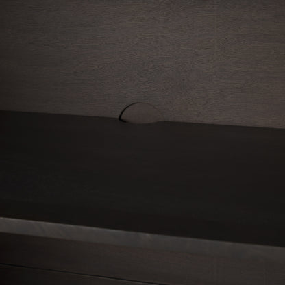 Wagner Dark Brown Wood w/ Arched Design Accent Cabinet