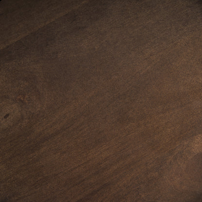 Varden Matte Black Metal w/ Dark Brown Wood Top Nesting Accent Tables