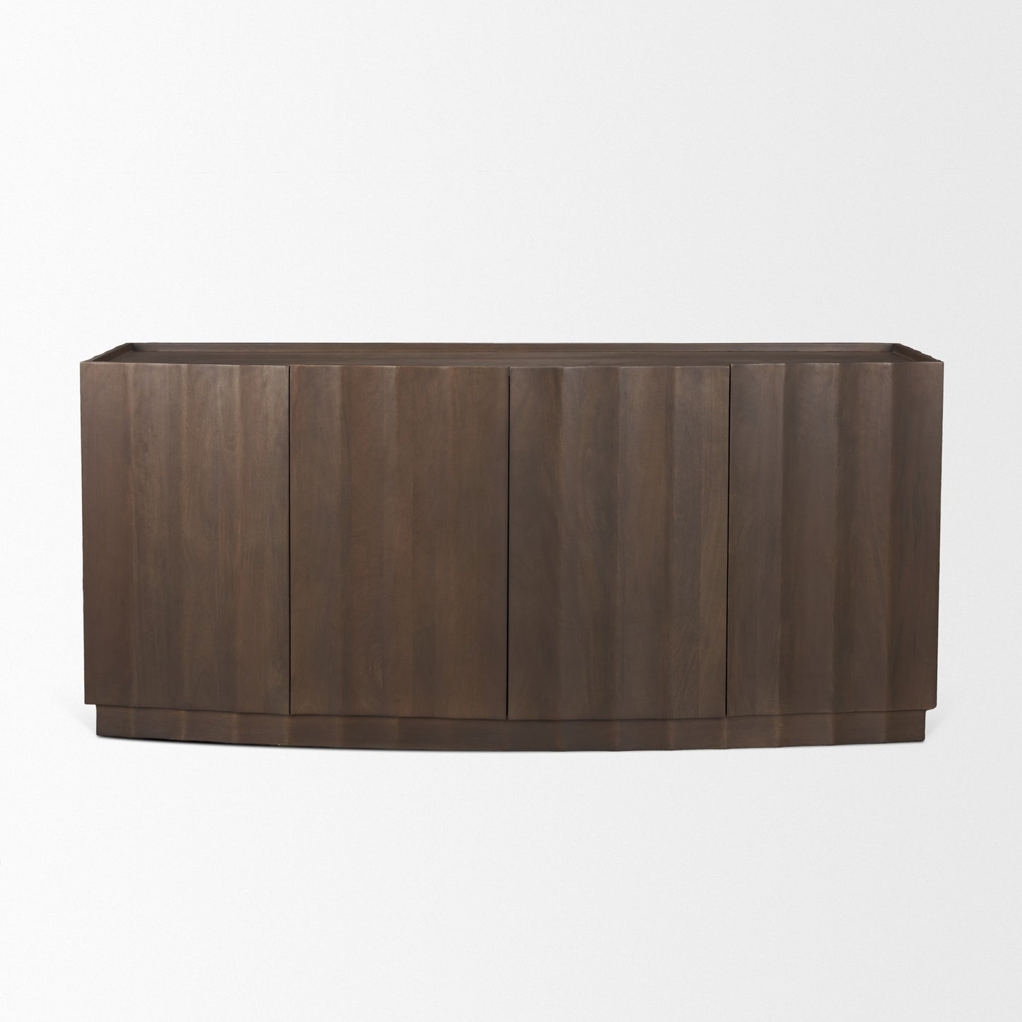 Swanson Dark Brown Wooden Scalloped Sideboard